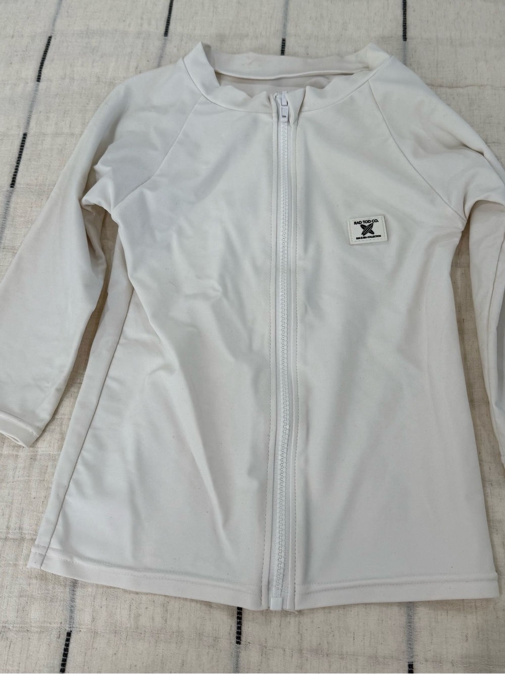 Rad Tod Co KIDS White Rashguard Swim Top